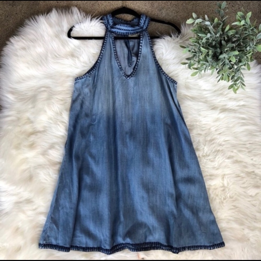 Cloth and Stone Anthropologie Chambray Dress